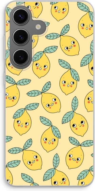 Case Company® - Hoesje geschikt voor Samsung Galaxy S24 hoesje - Citroenen - Soft Cover Telefoonhoesje - Bescherming aan alle Kanten en Schermrand