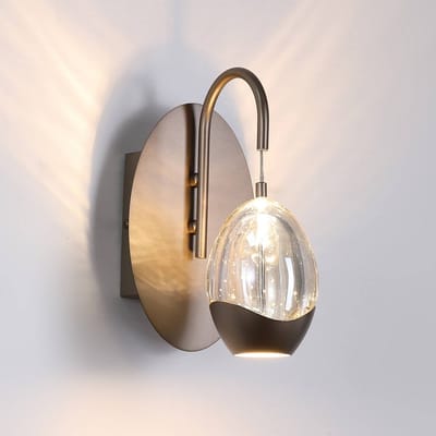 Searchlight LED wandlamp Seeds, crèmekleurig, breedte 11 cm, glas/metaal