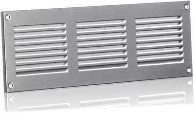 Metalen Ventilatierooster 300x100mm met Insectenhor voor Ventilatie