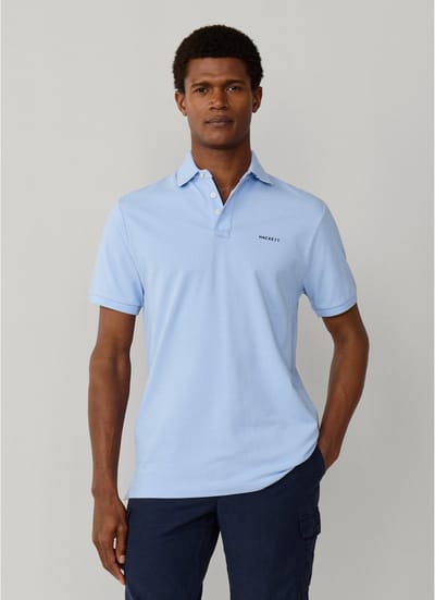 Hackett Swim Trim Island Korte Mouw Poloshirt Blauw L Man