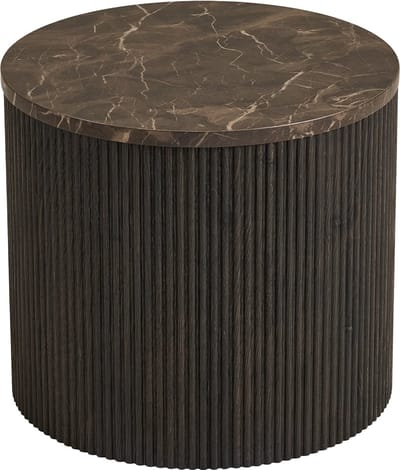 Artichok Babette Bijzettafel Donkerbruin Marmer - Rond - Ø 45 cm