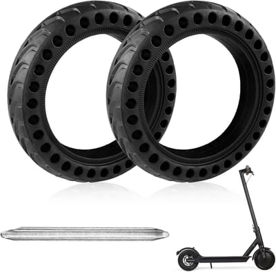 Scooter Wielen Set - Vaste Banden - Elektrische Scooter - Dubbel Dik Ontwerp - 8.5 Inch - Zwart