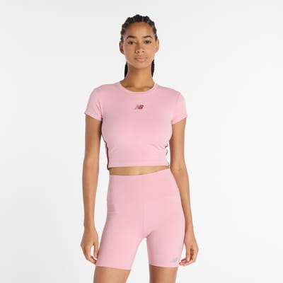 New Balance Harmony Fitted T-shirt Dames-Pink