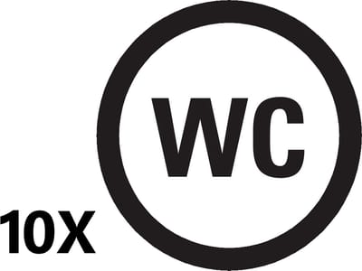 Igoods WC Bordje - WC Sticker - Rond - 20cm - Zwart/Wit - 10 Stuks