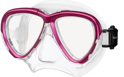 TUSA Intega - Premium snorkelmasker & duikbril van hypoallergeen siliconen met breed gezichtsveld en 3D SYNQ pasvorm - Transparant/Rose Pink - M2004 RP