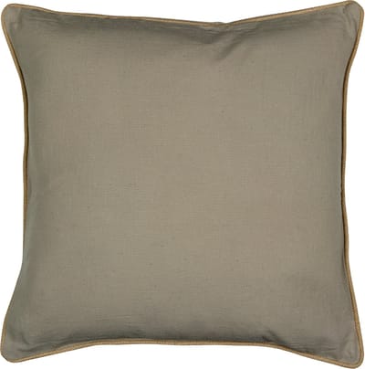 kussen beige met jute bies 55x55cm*