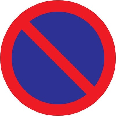 Pickup bord rond diameter 18 cm - Parkeerverbod