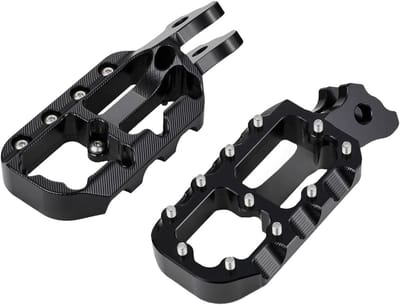 Motorfiets Voetsteunen - Voetsteunen Pedalen - Stabiliteit Verbeteren - Antislip Structuur - 362 g - Zwart