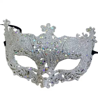 Scoby - Venetiaans Masker - Oogmasker - Gemaskerd Bal - Sensueel - Erotisch Masker - Verkleedpartij - Zilver - One Size