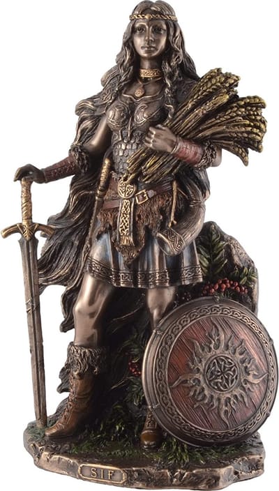 MadDeco - beeld - Sif - Noorse godin vegetatie - vrouw van Thor - 13x10x22