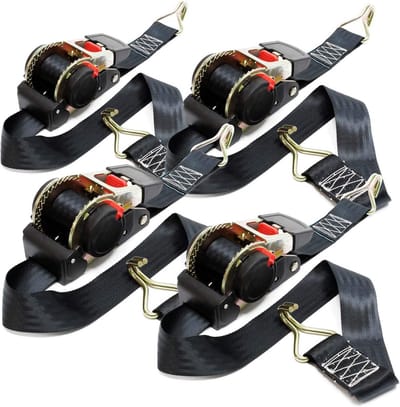 Set van 4 Automatische Spanbanden 1.8m x 50mm met Punt Haken - 750 daN Polyester