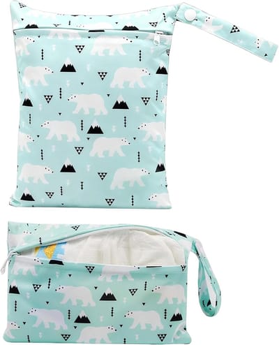 Natte Luiertas - Babykamer Organizer - Reizen en Gym - Waterdicht Wasbaar - 25x20cm 22x15cm