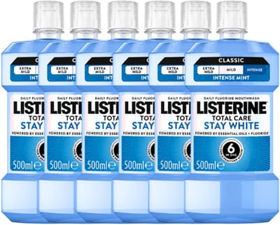 Listerine Total Care Stay White Mondwater - 6 x 500 ml