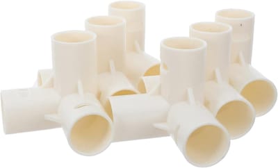 Speelbox Verbindingsstukken - Hek Connectoren Elleboogstukken - Veilige Speelruimte Creëren - Universele Pasvorm - 6 Stuks - Wit