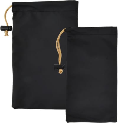 Pack of 6 Hoofdtelefoonhoezen met Trekkoord - PU Hoofdtelefoon Case - Bluetooth Hoofdtelefoon Beschermhoes - Draagbare Reiszak - Stofdichte Draagtas voor Hoofdtelefoons (9.5 x 17 + 12.5 x 21 cm)
