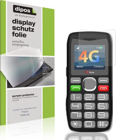 dipos – 4x Matte Beschermfolie geschikt voor TTfone TT890 4G | Krasbestendige & antireflecterende Screenprotector Ultra-Thin