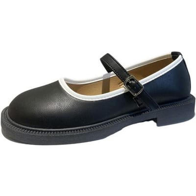 Dames Ronde Neus Lolita Platte Mary Janes Schoenen Dames Effen Kleur Platform Japanse Casual Ondiepe Mond Enkele Schoenen 35