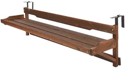 Opklapbare hangtafel - Wandtafel balkon - Ruimtebesparend werken - Verstelbare hoogte - 60 cm breed - Houtkleur