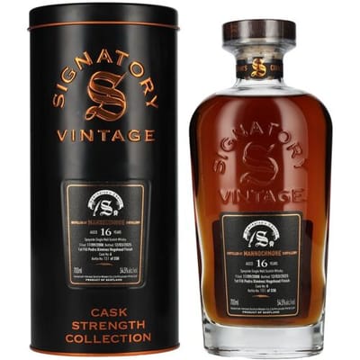 Ondertekenaar Vintage Signatory Vintage SYMINGTON'S CHOICE 16 Years Old MANNOCHMORE PX Hogshead Finish #6 2008 54,5% Vol. 0,7l in Tinbox