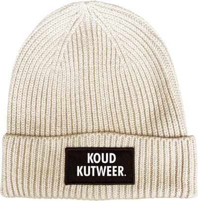 Koud kutweer wintermuts rib gebreid oatmeal - soBAD. | Wintersport | Après ski outfit Warme Muts voor Volwassenen | Heren en Dames Beanie