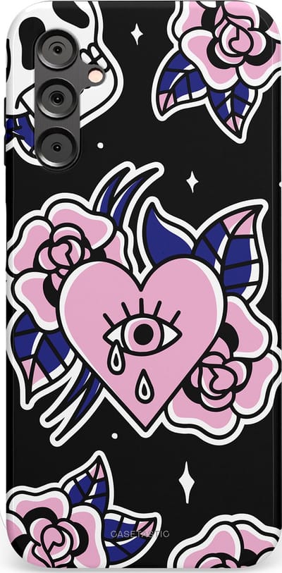 Casetastic Hoesje Geschikt voor Samsung A14 (5G/4G) - Stijlvolle Beschermende Duo-layer Case - Eindeloze passie