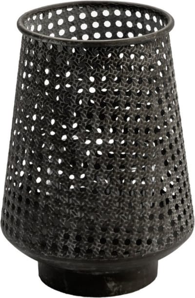 Home Society Windlicht Hurricane Morreta  Zwart  Metaal  29cm