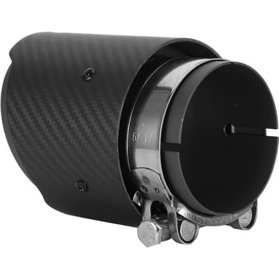 Fibre de Carbone 80mm Entrée 101mm Sortie Embout de Pot d'Échappement Mat à Côtés Droits Adapté pour Mazda CX5 CX4(Noir mat 101mm rouge