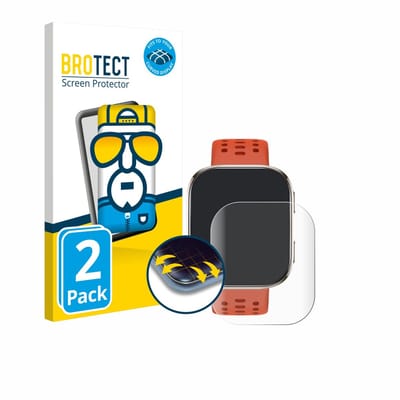 BROTECT - Screenprotector voor Huami Amazfit Bip 6 - Folie Beschermfolie transparant volledig dekking - 2 Stuks