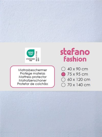 Stefano fashion - Matrasbeschermer - 75x95 cm - Park - Box - Wit - kwaliteitsvolle badstof met waterdichte PU-laag - OEKO TEX standard 100