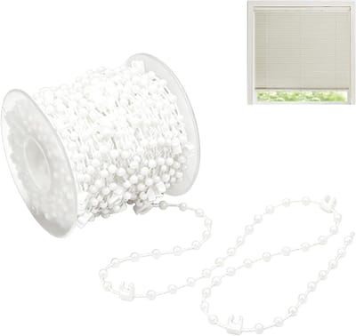 Verticale Jaloezieketting - Reparatieset Lamellen - Raambekleding Repareren - Inclusief 100 Clips - 10 Meter - Wit