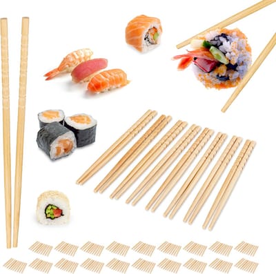 200 paar bamboe eetstokjes - chopsticks - herbruikbaar - 24 cm lang