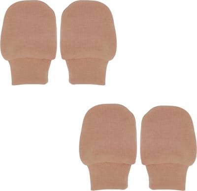 Jikkies Krabwantjes - Krabben - Anti Krabben - Newborn - 2 Paar - 0-6 maanden - Baby - Taupe