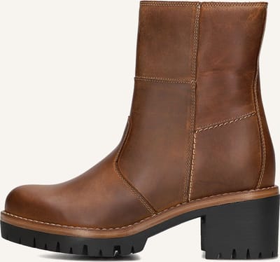 AYANA 853 Enkellaarsjes - Enkelboots met rits - Dames - Bruin - Maat 37