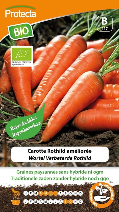 Protecta Groente zaden: Wortel Verbeterde Rothild Biologisch