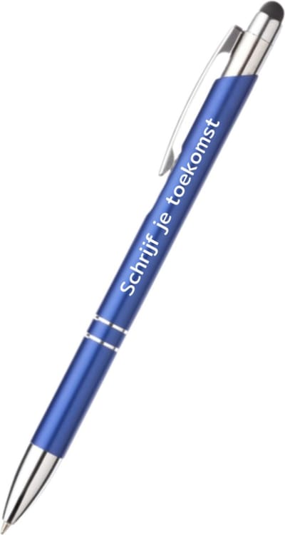 Akyol - schrijf je toekomst pen - blauw - gegraveerd - Motivatie pennen - inspiratie - toekomst - motivatie - inspiratie - motivatie pennen - inspiratie pennen - met soft touch
