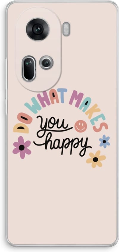 Case Company® - Hoesje geschikt voor Oppo Reno 11 hoesje - Happy days - Soft Cover Telefoonhoesje - Bescherming aan alle Kanten en Schermrand
