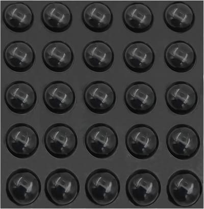 Zelfklevende Isolatievoetjes - Set van 25 Stuks 0.75" Siliconen Halfronde Demper voor Geluid, Bescherming en Stabiliteit voor Speakers, Elektronica, Meubels en Laptops