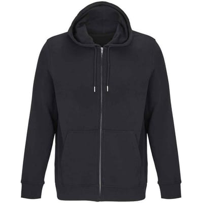 SOLS Calipso Full Zip Hoodie voor volwassenen (Zwart)