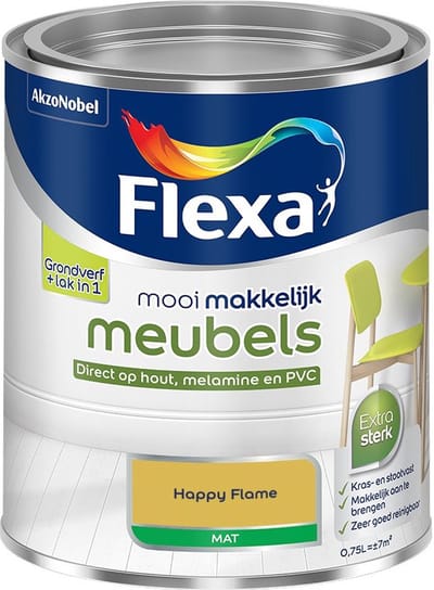 Flexa - Mooi Makkelijk Meubels Mat - Happy Flame - Mengverf - 750 Ml