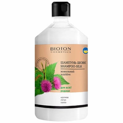 Puur Voedend shampoo voor zijde haar met glans - Brandnetel - klis - gierst - 1000ml