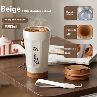 Rode 350ML Roestvrijstalen Thermosfles Huis en Keuken Thermische Waterfles Draagbare Elektrische Meng Koffie Thermobeker 350ML white