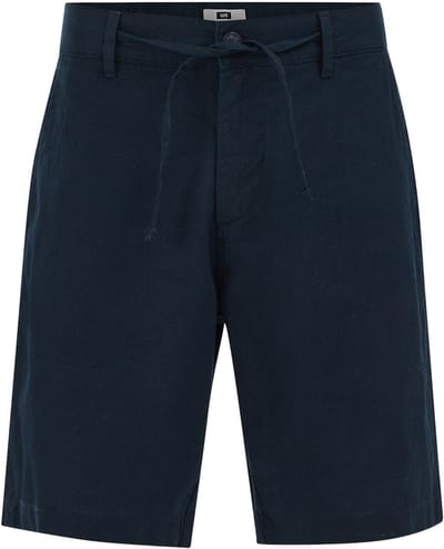 WE Fashion Heren relaxed fit comfort short van linnenmix
