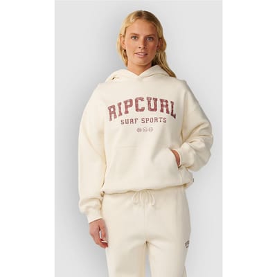 Rip Curl Varsity Sports Oversized Hoodie Beige XS Vrouw