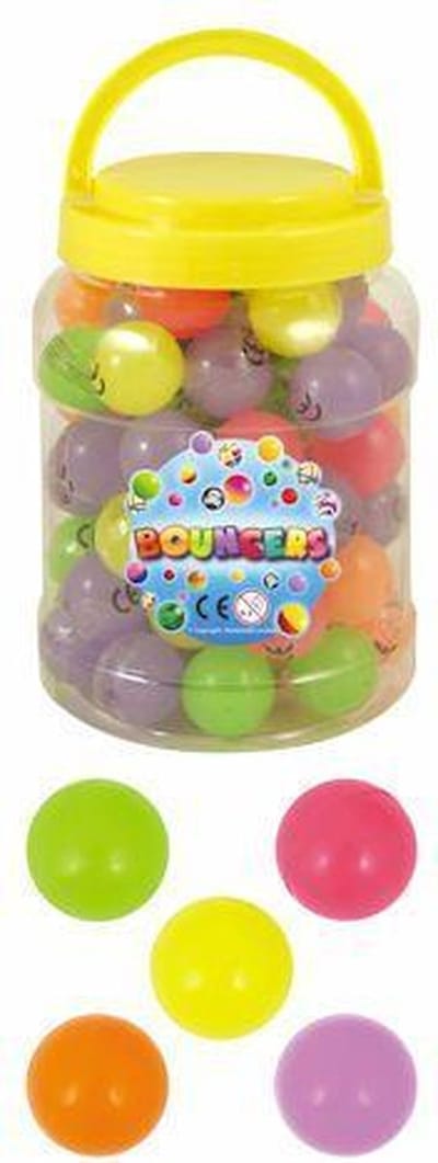 72 Stuks - Stuiterballen - Glow in the Dark - Stuiterbal - Ø3.3 Cm - In Pot - Uitdeelcadeautjes - Uitdeel Traktatie voor kinderen