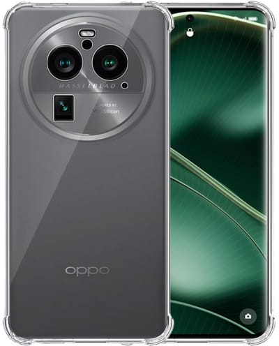 Telefoonhoesje Geschikt voor Oppo Find X6 Pro Transparant Schokbestendig met Afneembaar Universeel Telefoonkoord - Backcover Case Siliconen ShockProof with Lanyard - Smartphonica geschikt voor Oppo Find X6 Pro