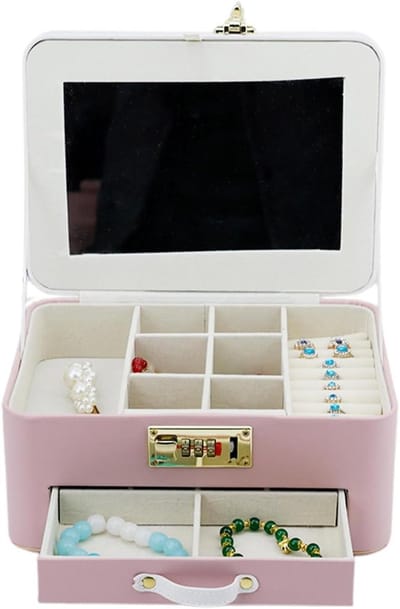Sieradendoos met slot - Juwelendoosje opbergdoos - Sieraden organiseren - Schattig kattenpatroon - 25x18x135 cm - Niet gespecificeerd
