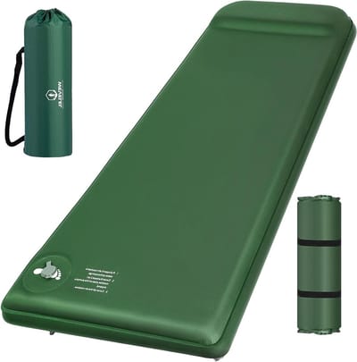 Slaapmat Kamperen - Kampeermatras Schuim - Buiten slapen - 7.9 cm Ultradik Schuim - Full Maat - Groen