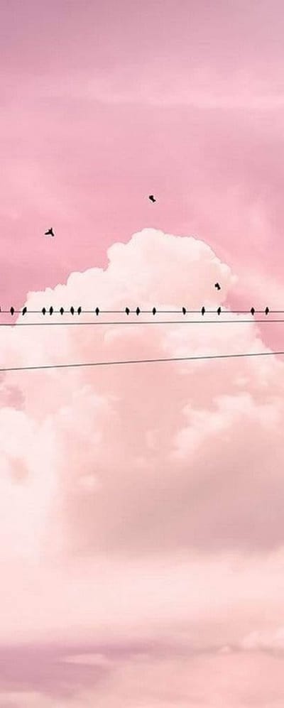 Fotobehang - Cloud Wire 100x250cm - Vliesbehang