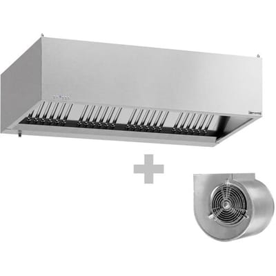 GGM Gastro Kastenhaube mit Motor - 1800mm - mit Regler, Filter & Lampe
