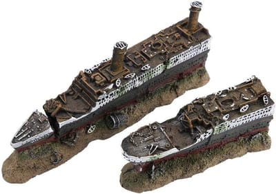 Model van het Titanic Scheepswrak - Decoratieve Ornamenten voor Aquariums en Interieur, Perfect voor Maritieme Verzamelaars en Historische Weergaven